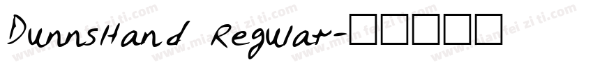 DunnsHand Regular字体转换